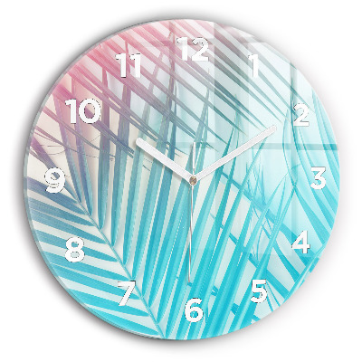 Horloge ronde murale Palmier tropical