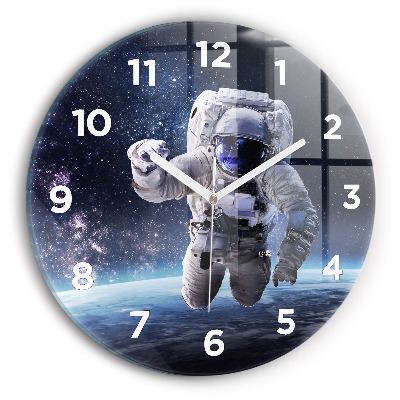 Horloge ronde murale Astronaute au-dessus du sol