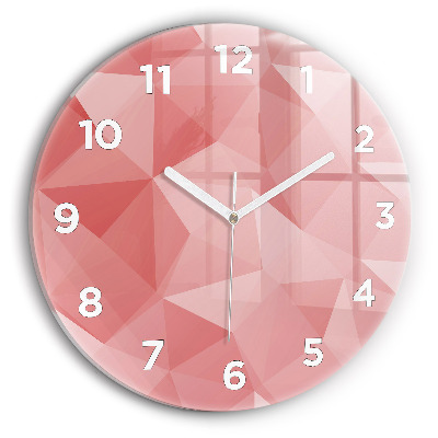 Horloge ronde en verre Triangles abstrait