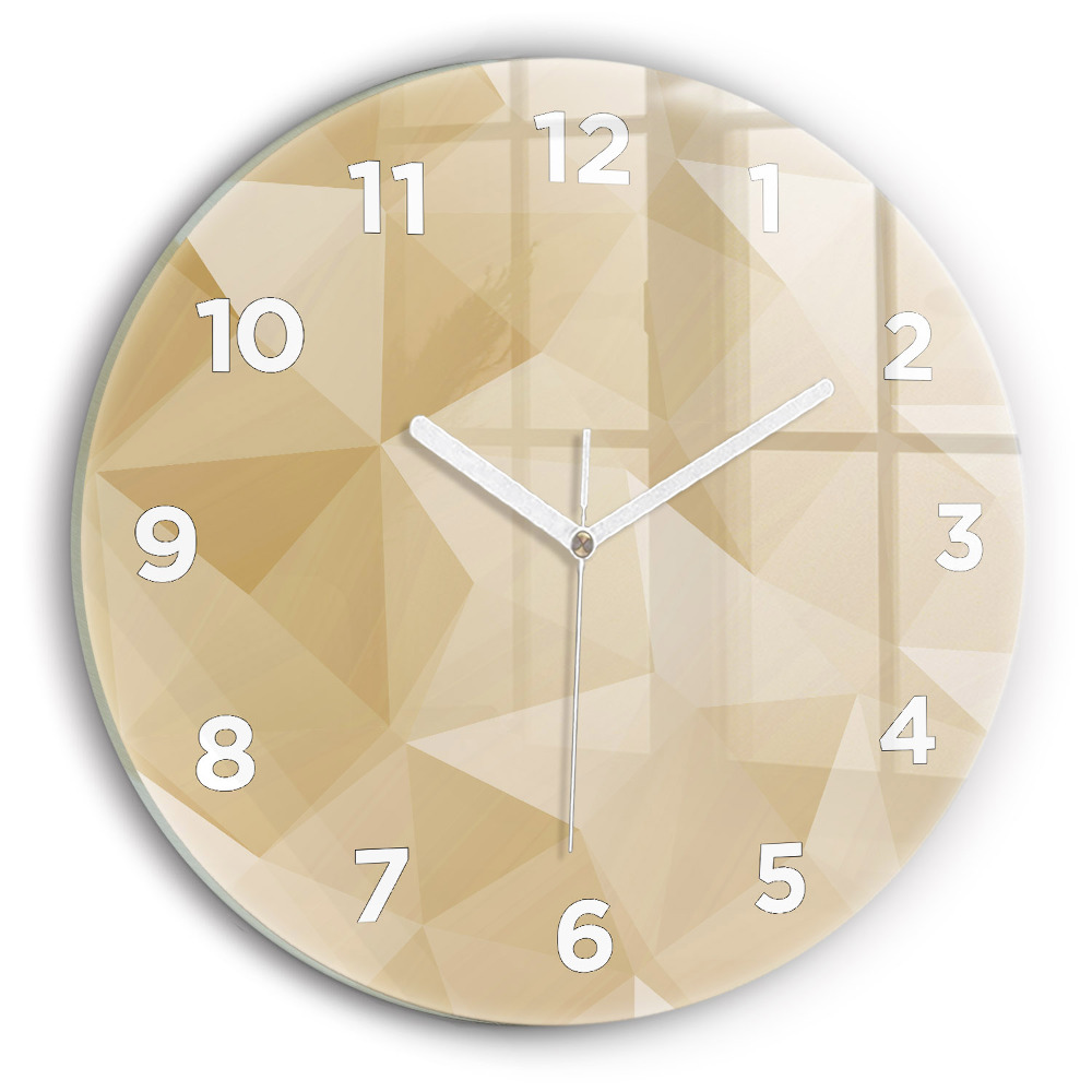 Horloge ronde Triangles abstrait