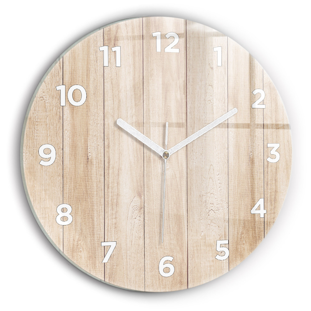 Pendule murale ronde Texture en bois