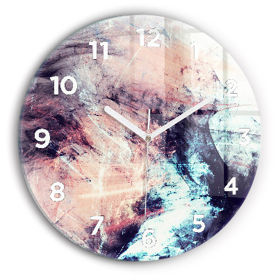 Horloge ronde en verre Image abstraite