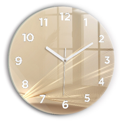 Horloge ronde en verre Lumière abstraite