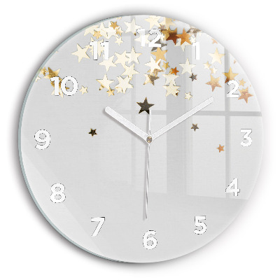 Horloge ronde Étoiles dorées