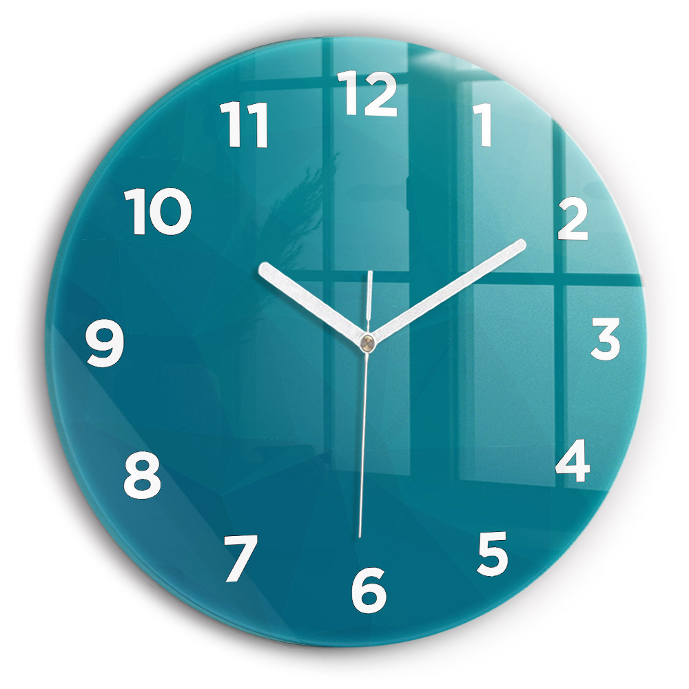 Horloge ronde en verre Abstraction marine