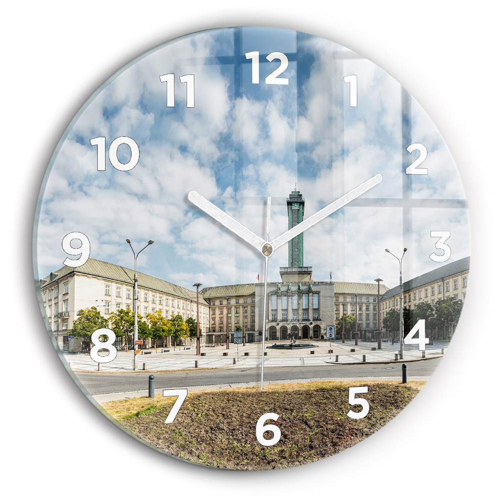 Horloge ronde murale Panorama d'Ostrava