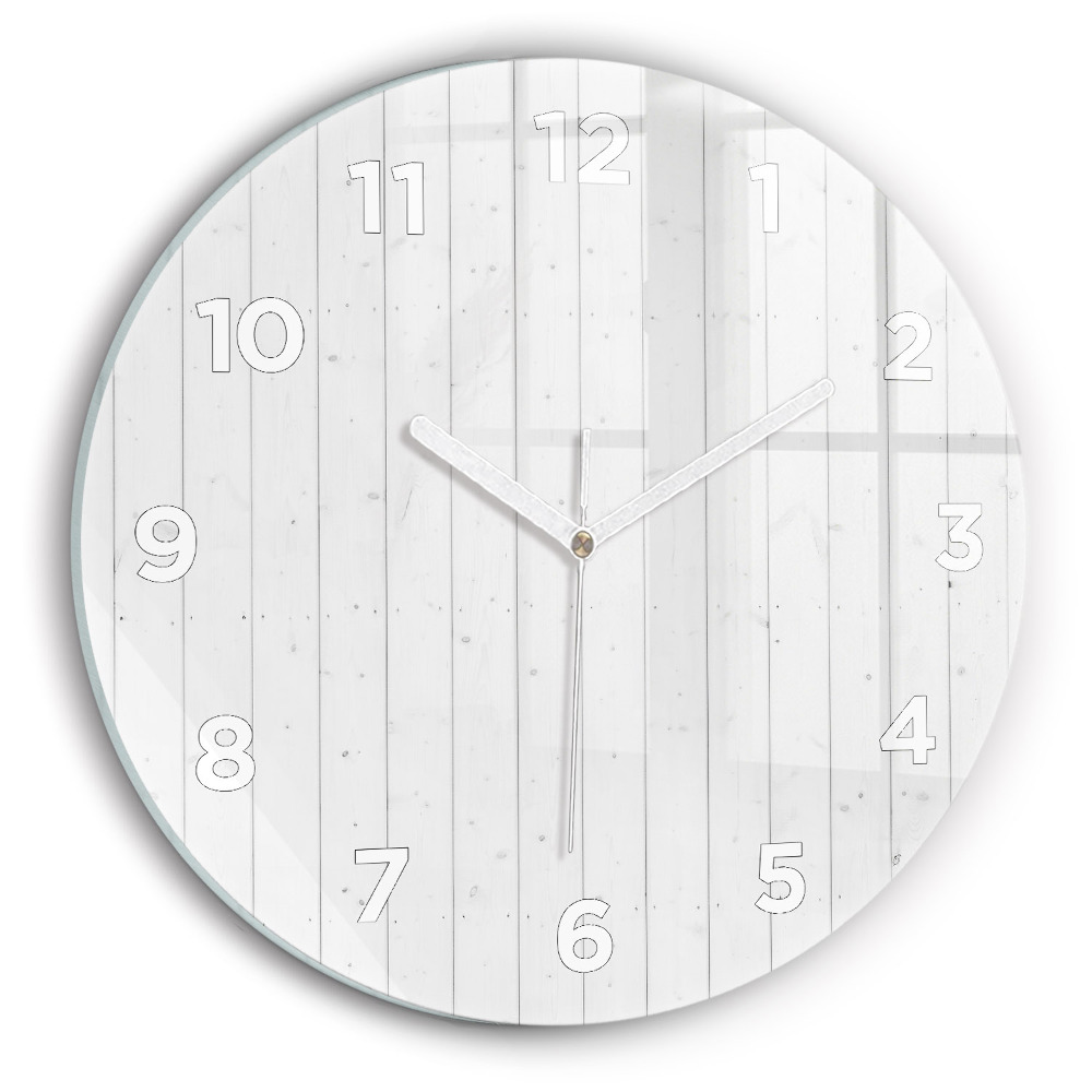 Pendule murale ronde Panneaux en bois