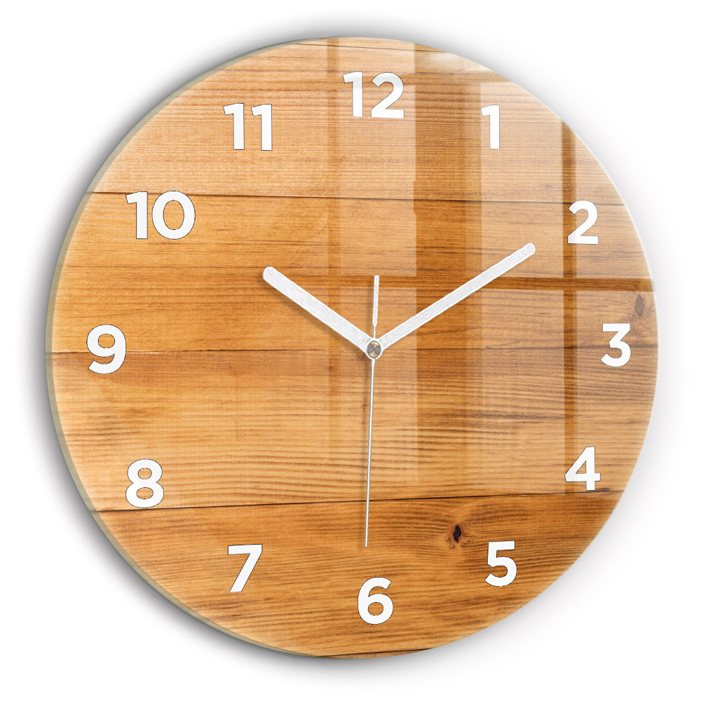 Horloge ronde Planches en bois