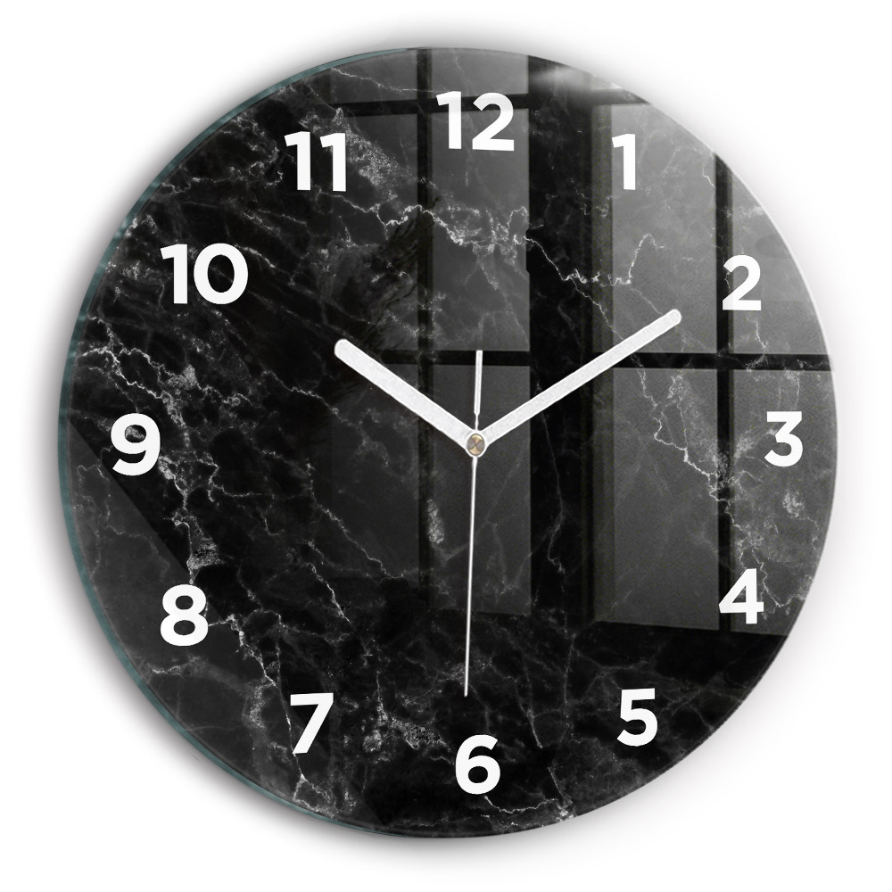 Horloge ronde murale Marbre foncé