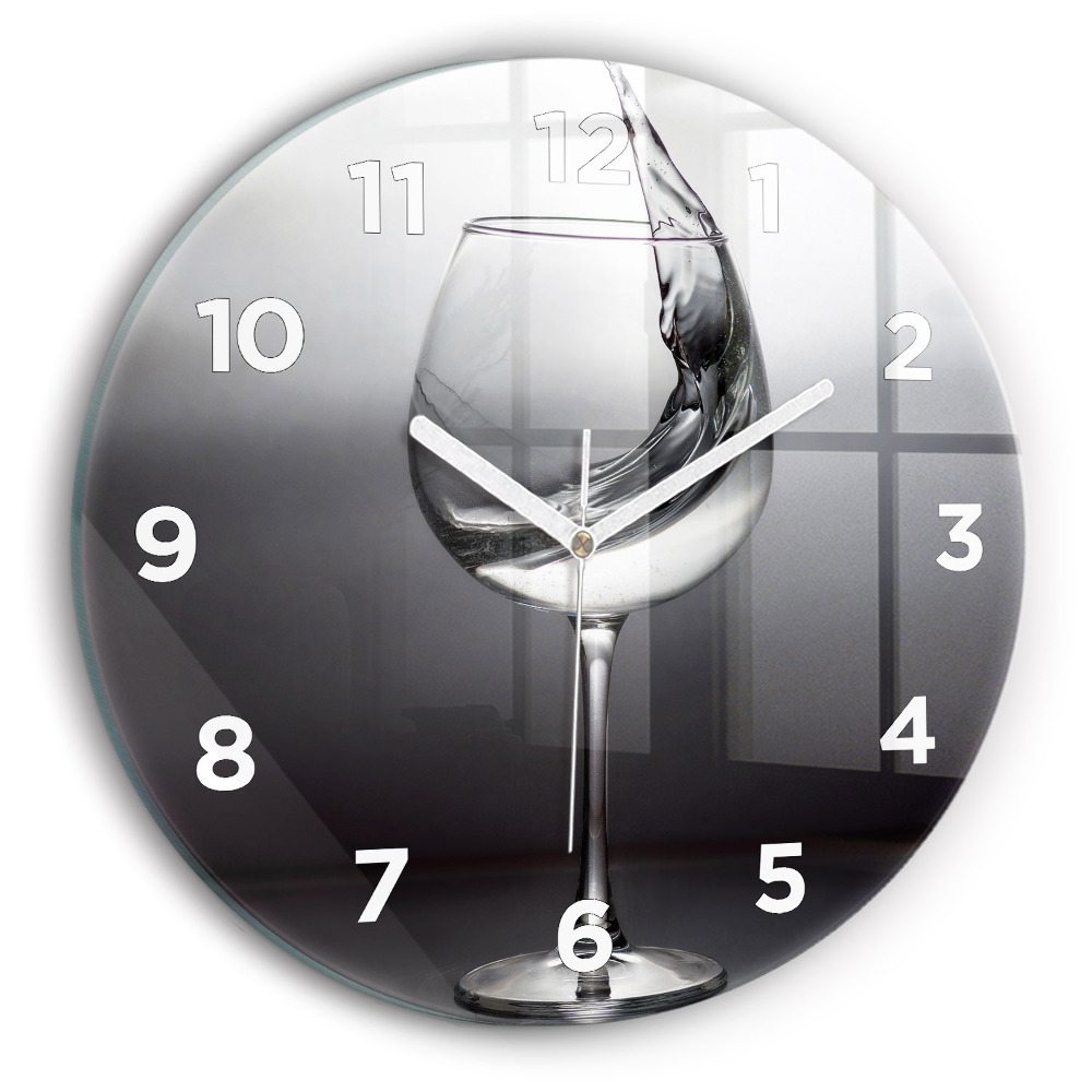 Pendule murale ronde Verre à vin