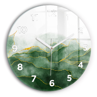 Horloge ronde Feuilles abstraites