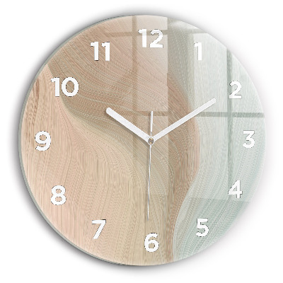Horloge ronde Vague abstraite
