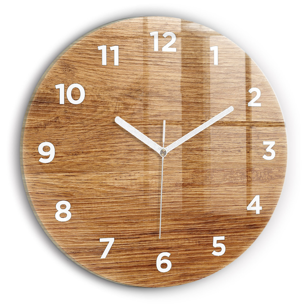 Pendule murale ronde Bois clair