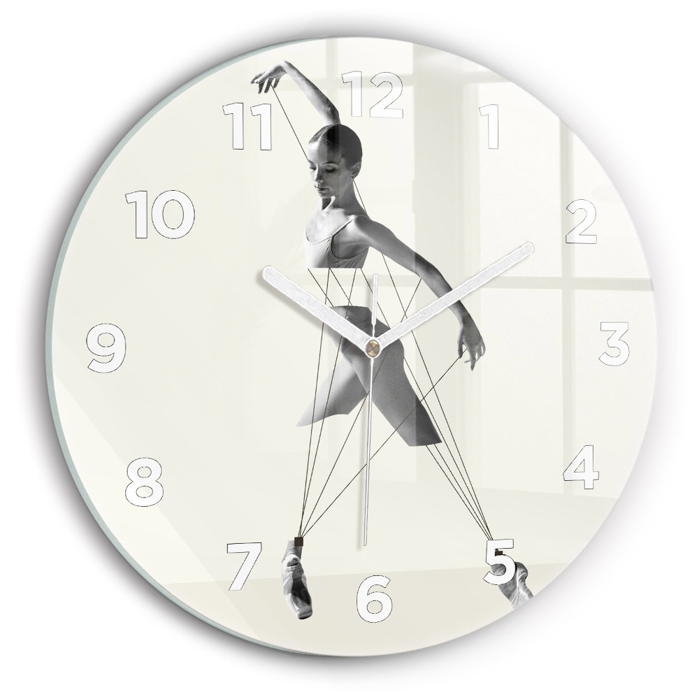 Pendule murale ronde Danseuse abstraite