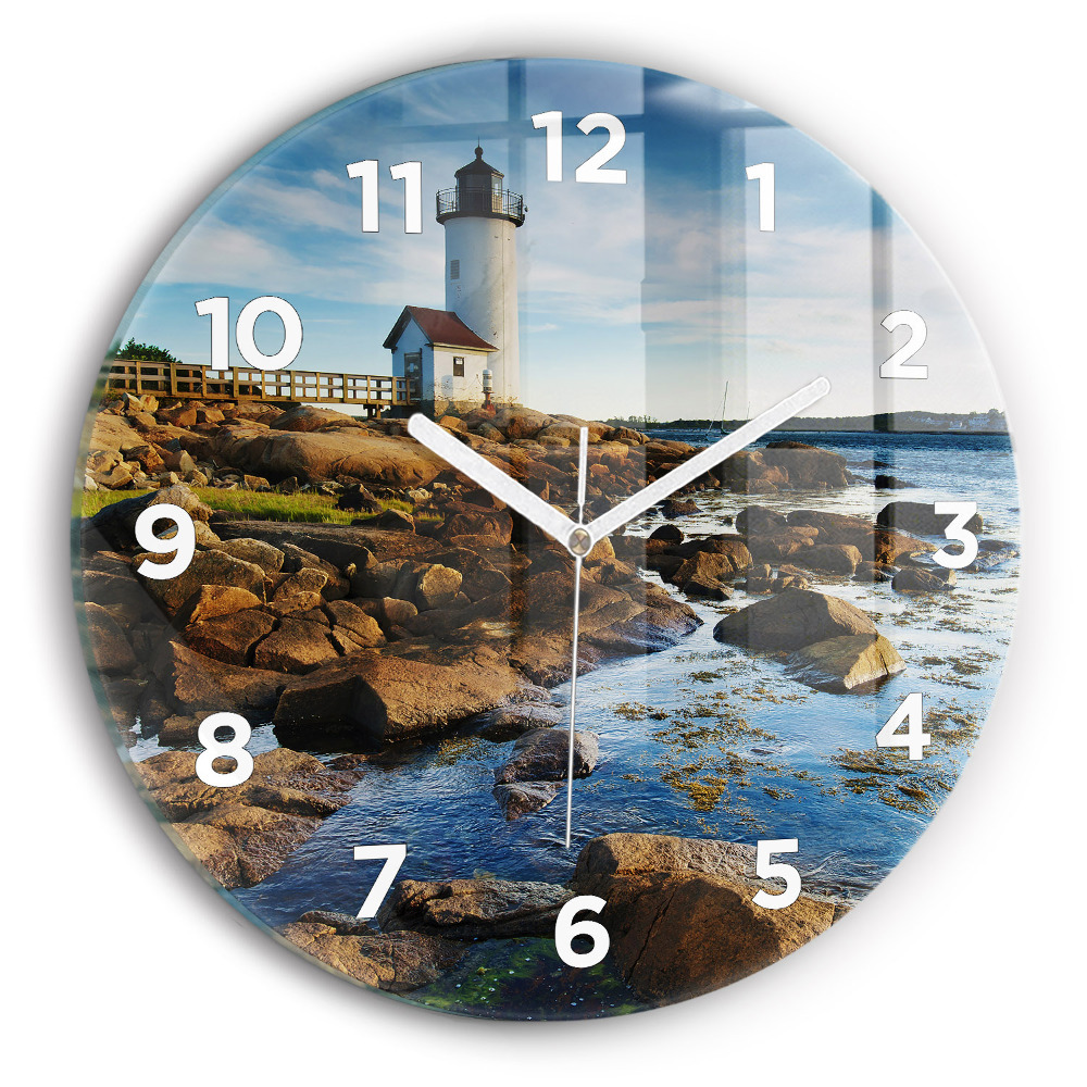 Horloge ronde murale Phare d'Annisquam