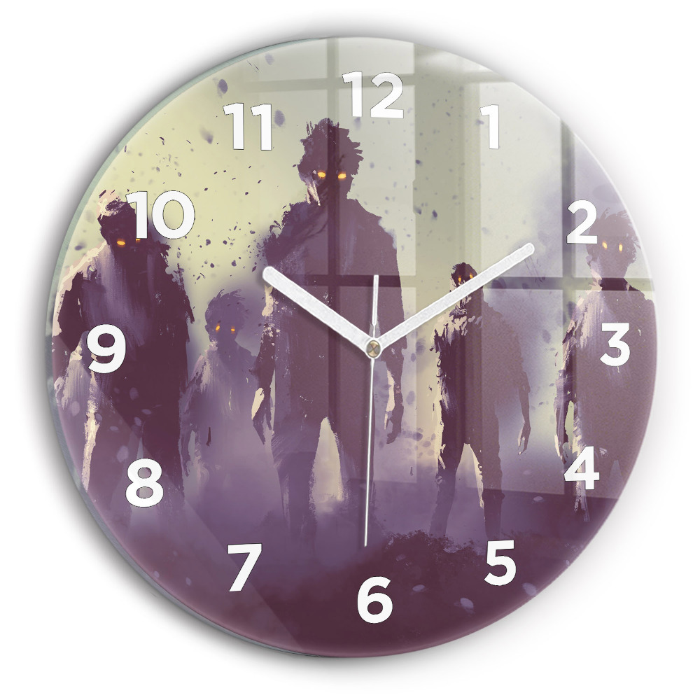 Horloge ronde Zombie la nuit - halloween