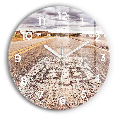 Pendule murale ronde Route 66 USA