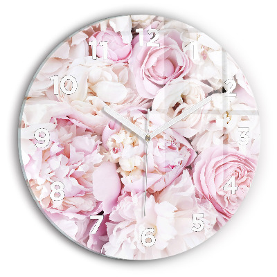 Horloge ronde Fleurs décoratives