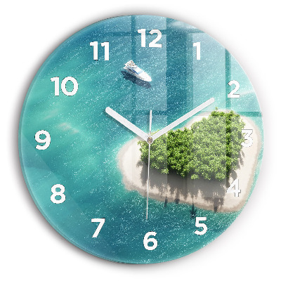 Horloge ronde Île du cœur