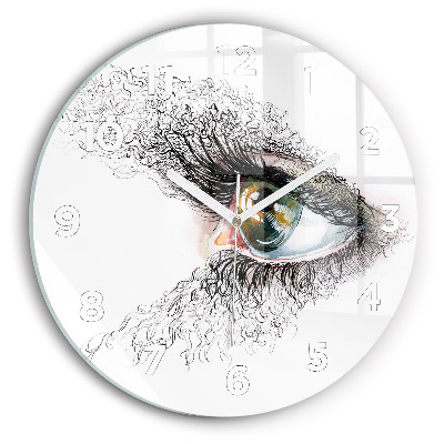 Pendule murale ronde Dessin d'un oeil humain