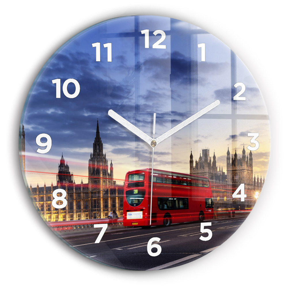 Horloge ronde Bus rouge de Londres