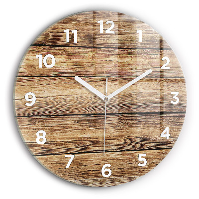 Horloge ronde Planches en bois