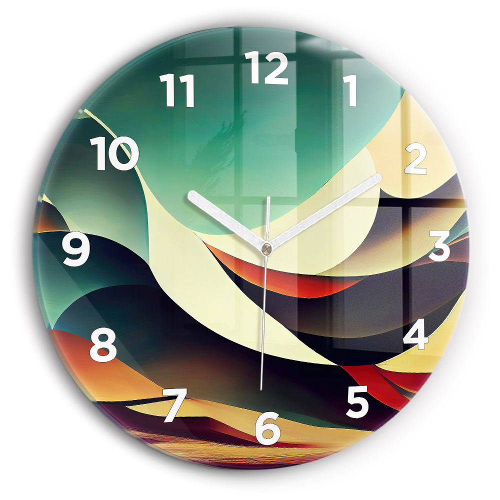 Pendule murale ronde Lignes abstraites en arrière-plan