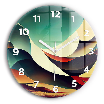 Pendule murale ronde Lignes abstraites en arrière-plan