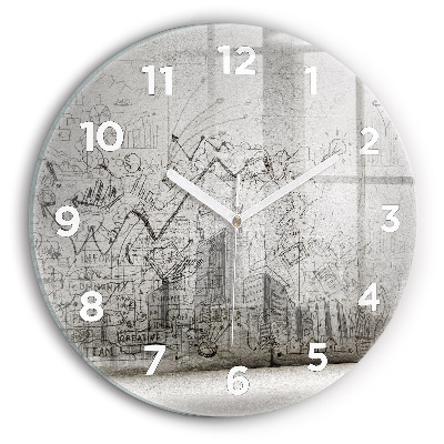 Horloge ronde murale Croquis urbain