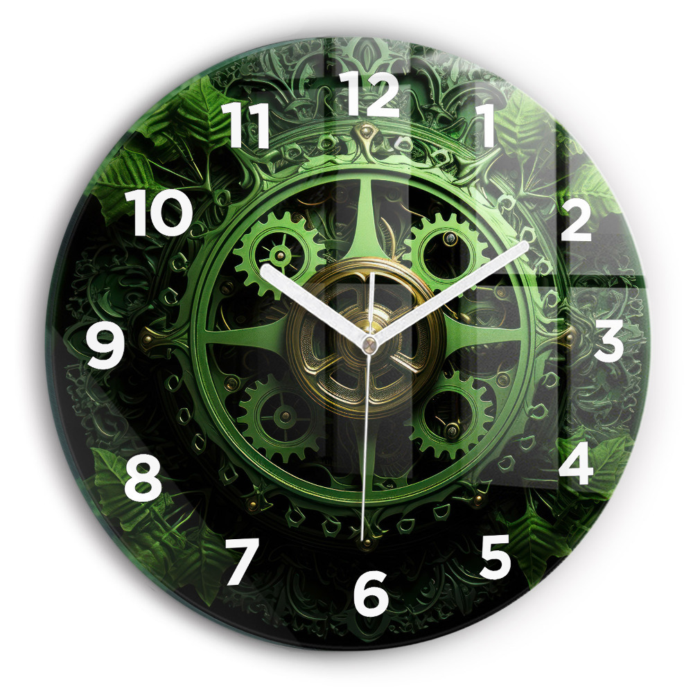 Horloge ronde murale Mécanisme vert