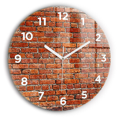 Pendule murale ronde Vieux mur de briques