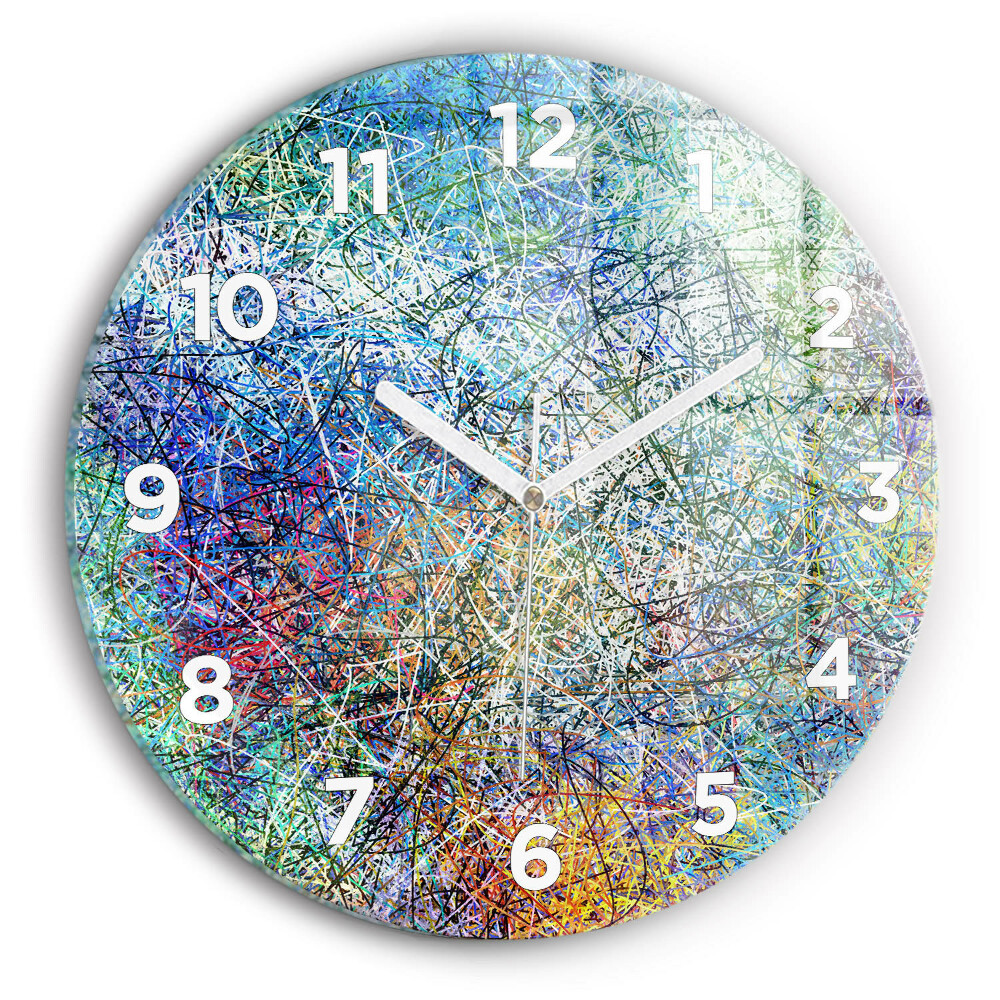 Horloge ronde en verre Abstrait - Émotions
