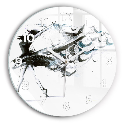 Horloge ronde murale Femme dansant le ballet