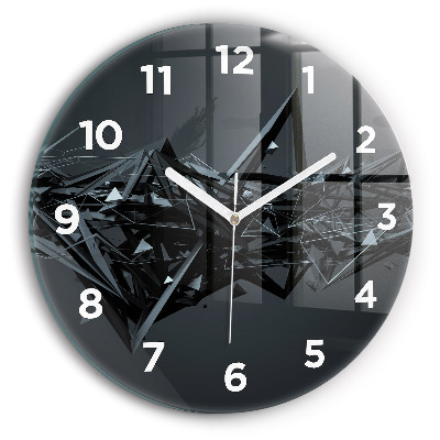 Horloge ronde murale Abstraction noire