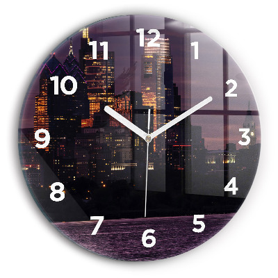 Horloge ronde Ligne d'horizon de Philadelphie