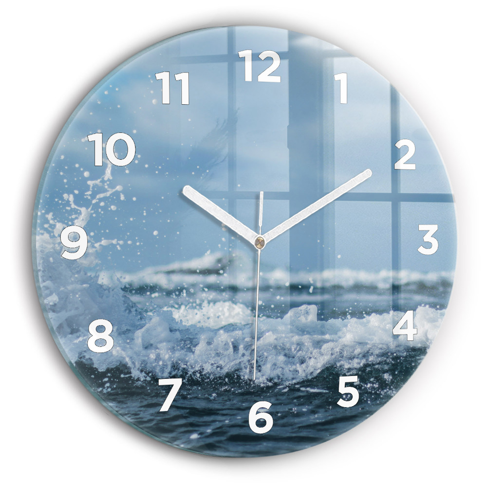 Horloge ronde murale Photo de vagues en mer