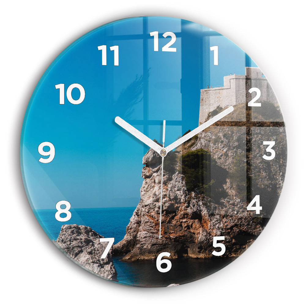 Horloge ronde murale Falaises de Dubrovnik