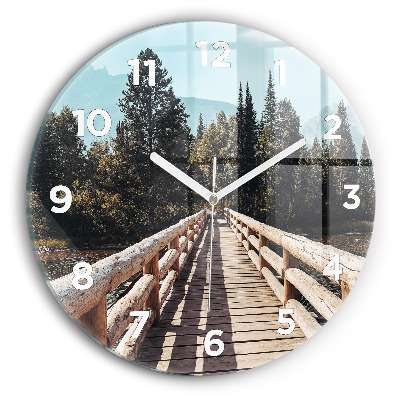 Pendule murale ronde Montagnes à Yellowstone