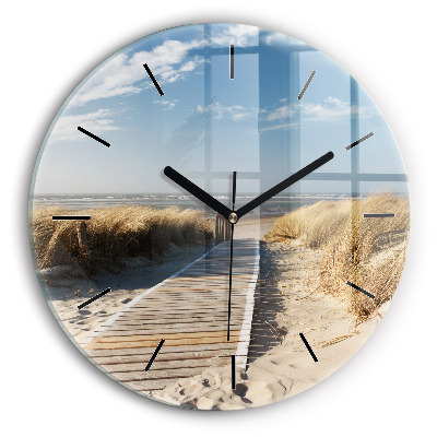 Vue de la plage Horloge ronde