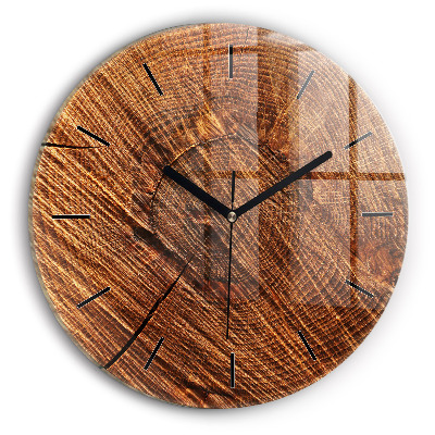 Bois décoratif Horloge ronde en verre