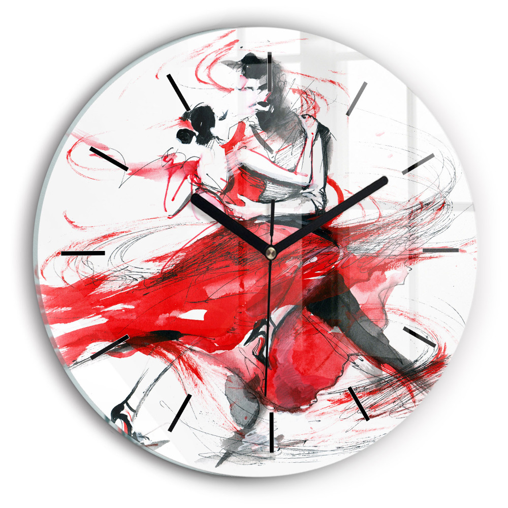 Couple dansant Horloge ronde