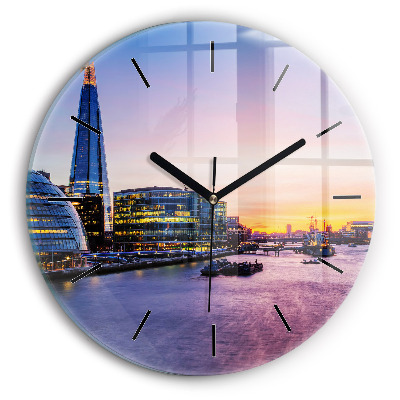 Vue de Londres Pendule murale ronde