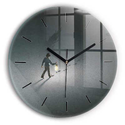 Vagabond dans l'obscurité Horloge ronde murale