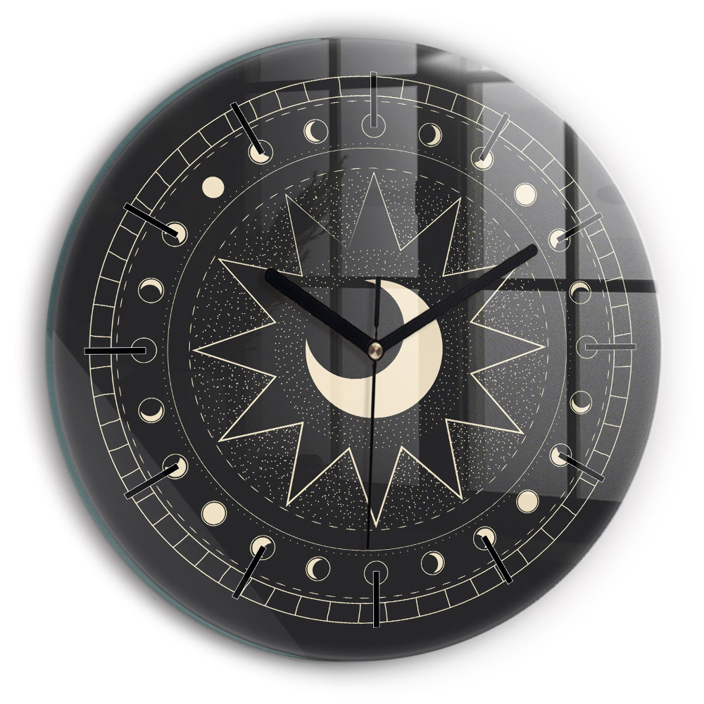 Phases de la lune Horloge ronde murale