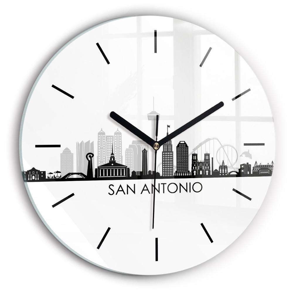 Ville de San Antonio Texas Pendule murale ronde
