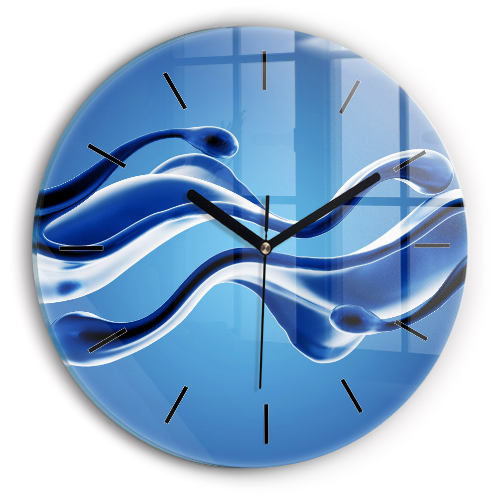 Abstrait liquide Horloge ronde