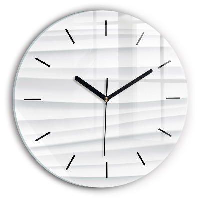 Texture de vagues Horloge ronde en verre