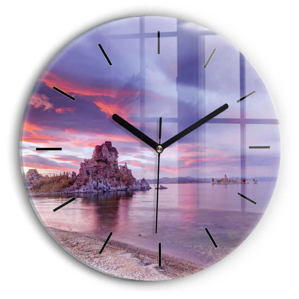 Lever de soleil en Californie Horloge ronde