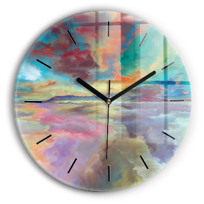 Paysage abstrait Horloge ronde