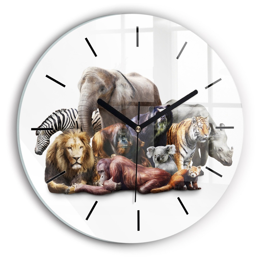 Animaux sauvages Horloge ronde
